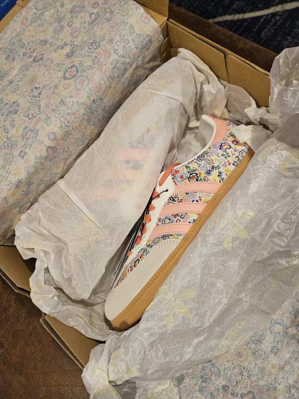 adidas Liberty London Pink Floral Low-Top Sneaker - Picture 3 of 5